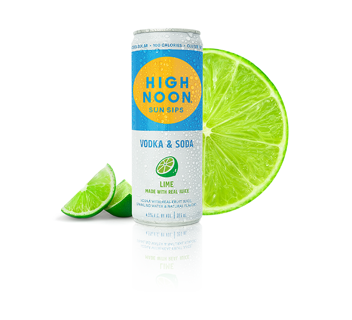 High Noon Sun Sips Lime Vodka & Soda Hard Seltzer 4pk