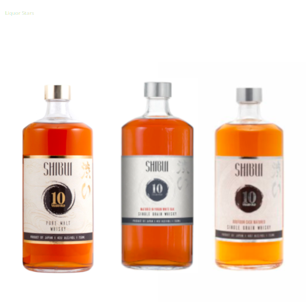 Shibui 10 Year Old Bourbon Cask, Pure Malt, Virgin White Oak Japanese Whiskey Bundle