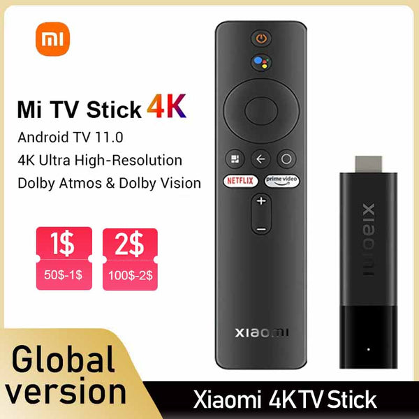 Xiaomi Mi TV Stick 4K Android TV Smart Streaming Device Media Player WiFi  HDMI