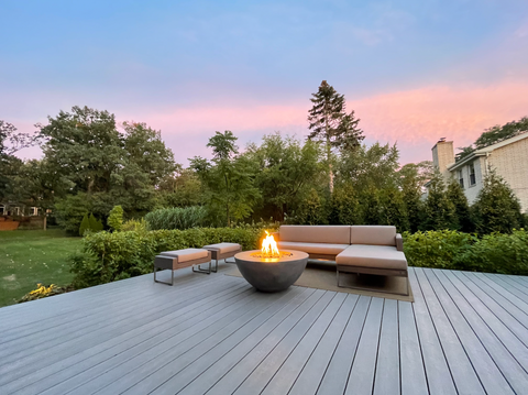 Concrete Firepit Outside