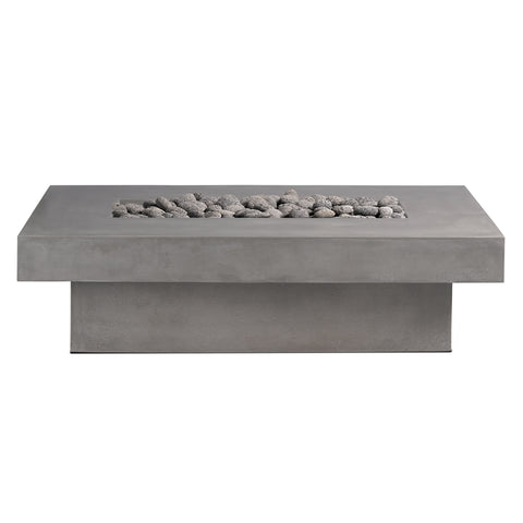 Rectangular Concrete Fire Pit Table