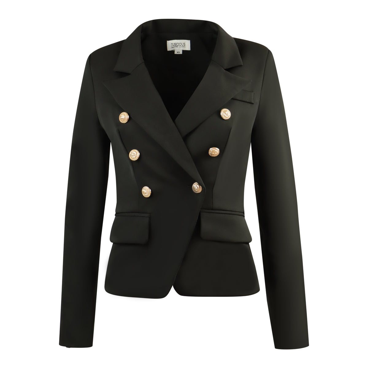 Celine Black Double-Breasted Blazer with Golden Buttons – Luscious The ...