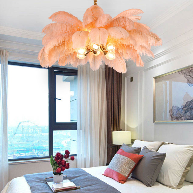 Ostrich Feather Chandelier