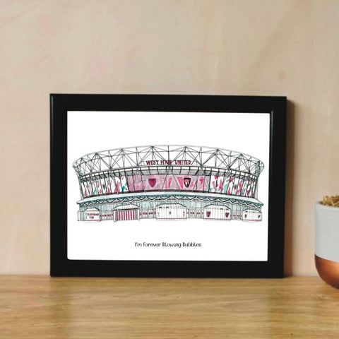 London stadium print- West Ham fan Christmas gift