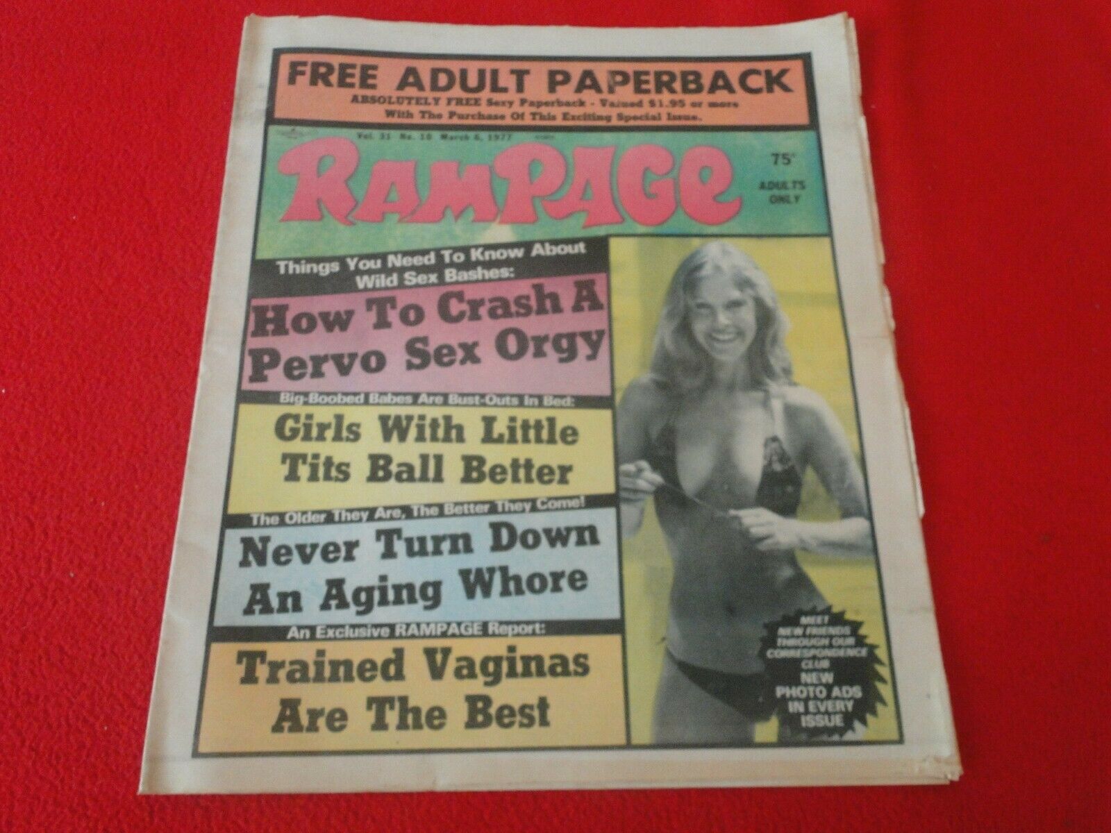 Vintage Mature Porn Really Excited - Vintage Classic Adult XXX Porn Newspaper/Magazine Rampage March 1977 â€“  Ephemera Galore