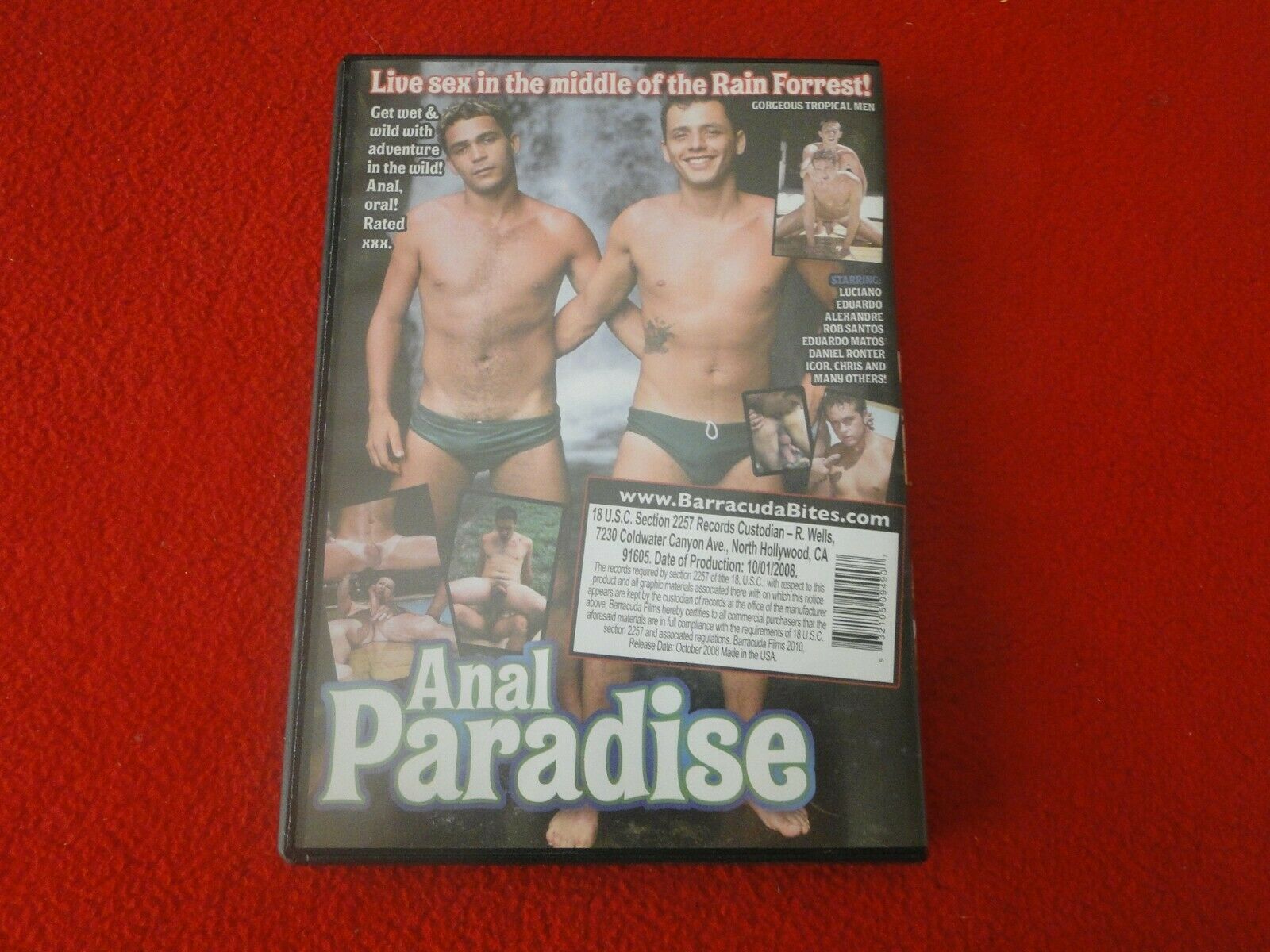 Vintage Adult All Male Gay Porn DVD XXX Anal Paradise 4 Hrs. == â€“ Ephemera  Galore