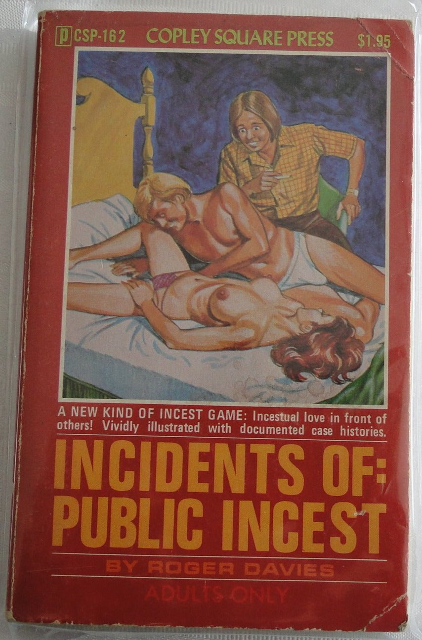 Vintage Xxx Paperbacks - Vintage Adult Paperback Novel/Book Incidents of Public Incest â€“ Ephemera  Galore