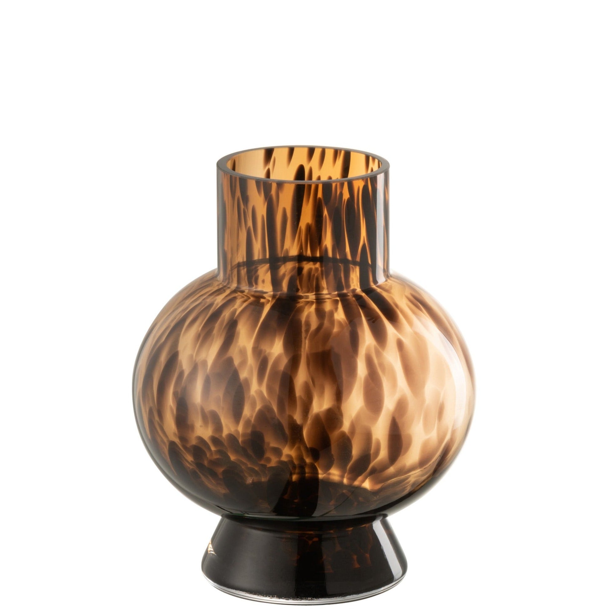 Bruine glazen vaas Forhaus - Design & Store