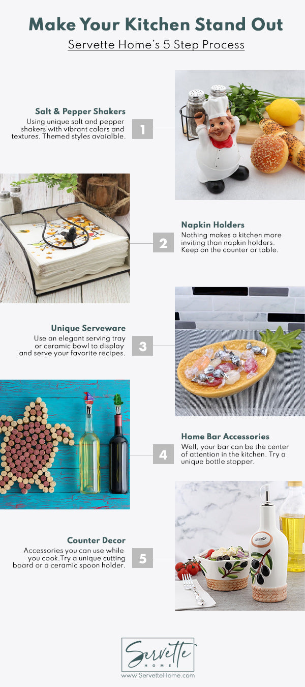 5 ways to decorate kitchen - infographic