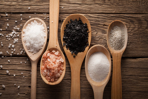 5 types of salt - kosher salt versus table salt