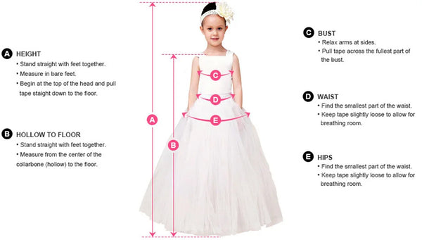 How to measure for girls custom couture dresses