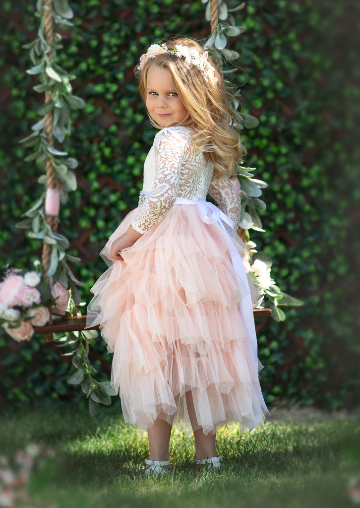 Ruffled flower girl dresses