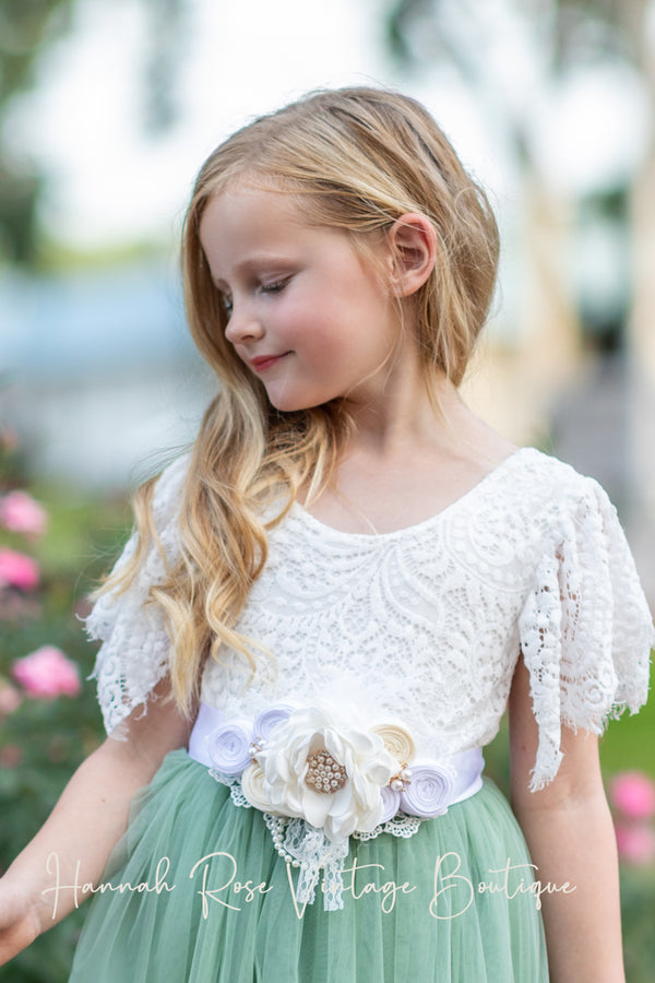 Ivory Flower Girl Dress,rustic Flower Girl Dress,boho Flower Girl  Dress,country Western Dress,easter Dress,birthday Dress,father Daughter -   Canada