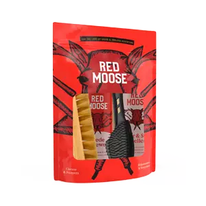 RED MOOSE 3pc Shoe Shine Kit - Shoe Brush and Cleaning Cloth Set