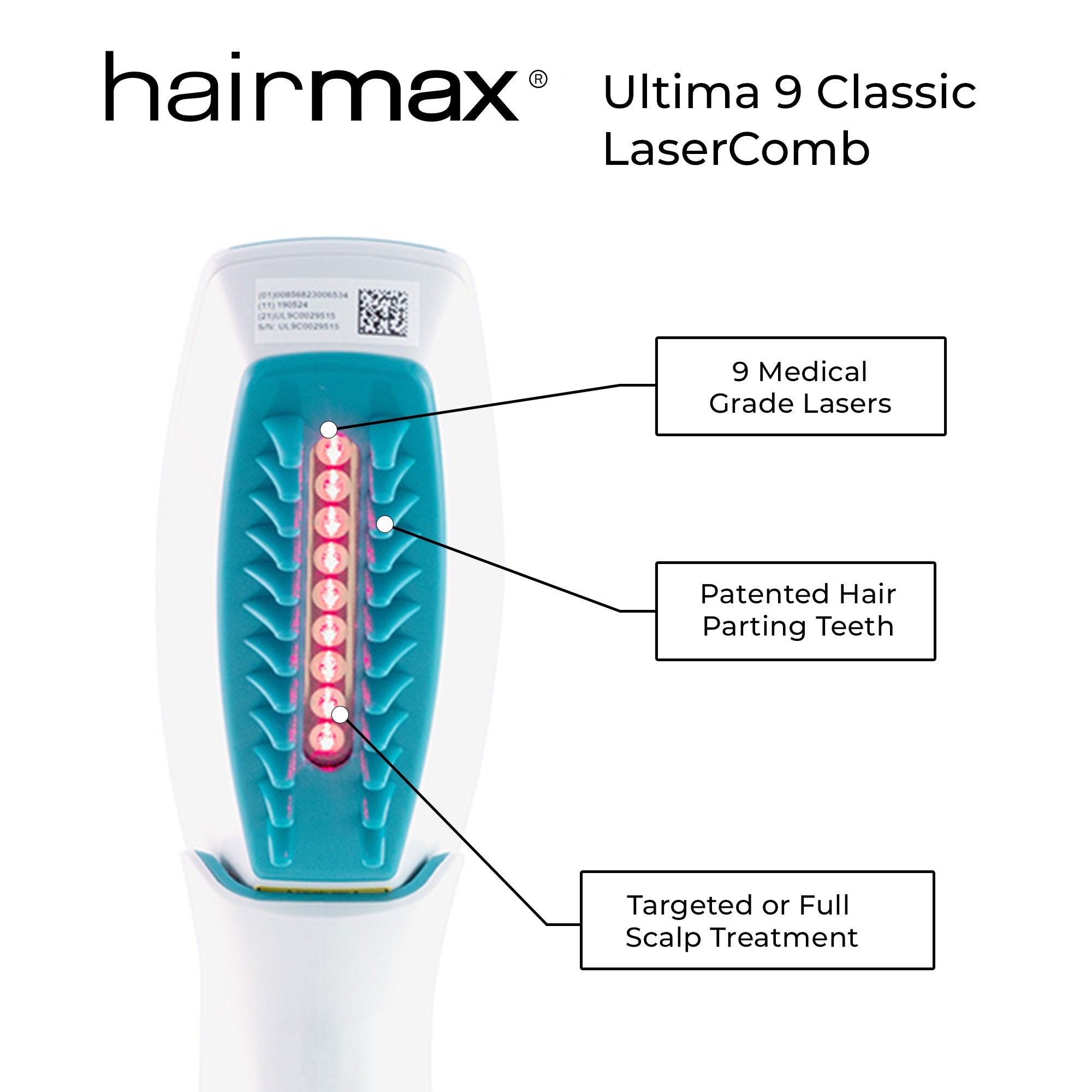 HairMax Ultima 9 Classic LaserComb Growth Device – Shampoo Zone