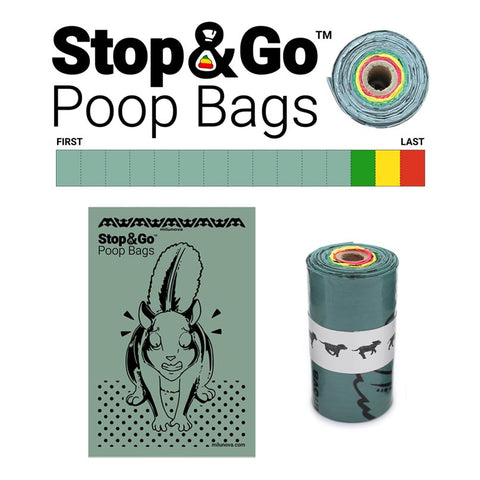 Milunova Stop and Go Poop Bags Pet Waste with Stoplight Colors