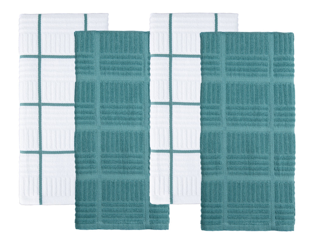 AOTBAT Kitchen Towels and Dishcloths Set, 16 x 25 and 12 x 12, Set