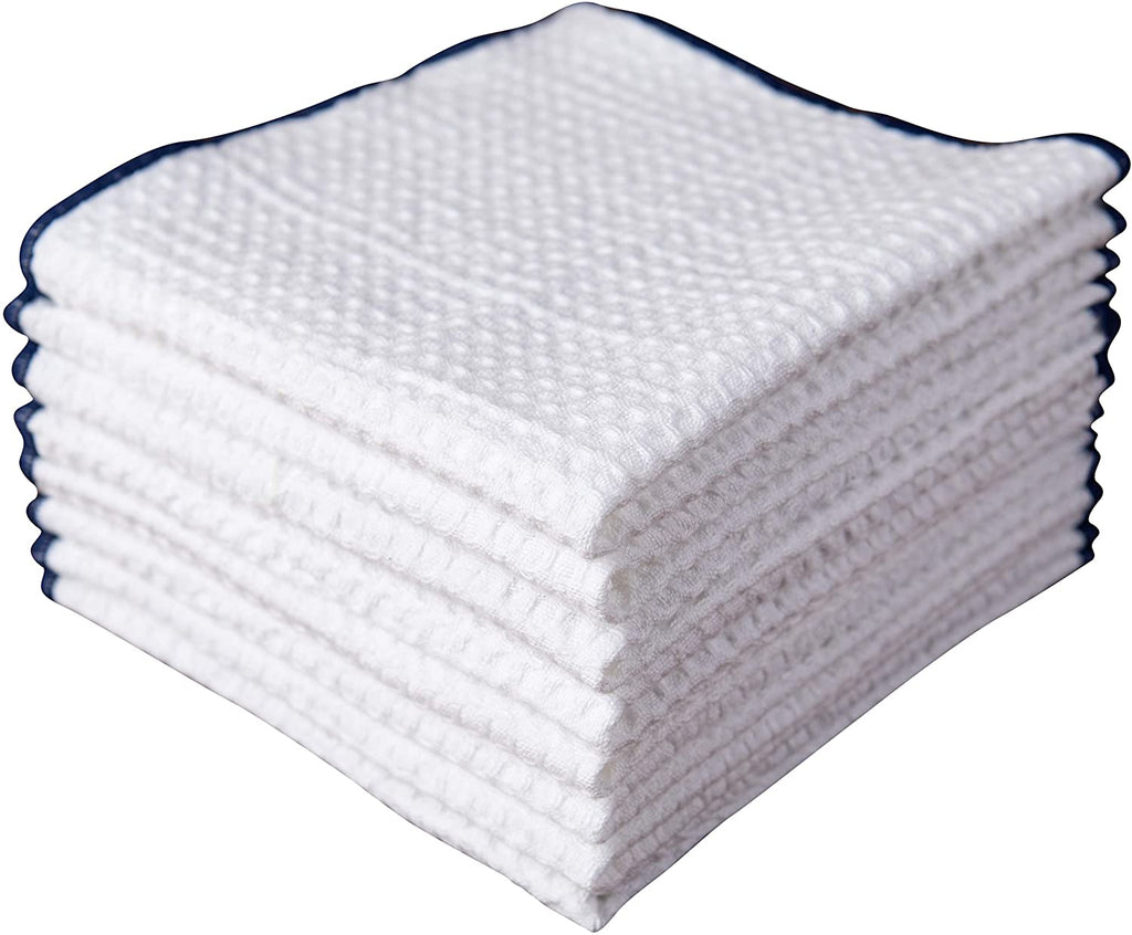 Waffle Dish Towels Household Kitchen Plain Rags Thickened - Temu