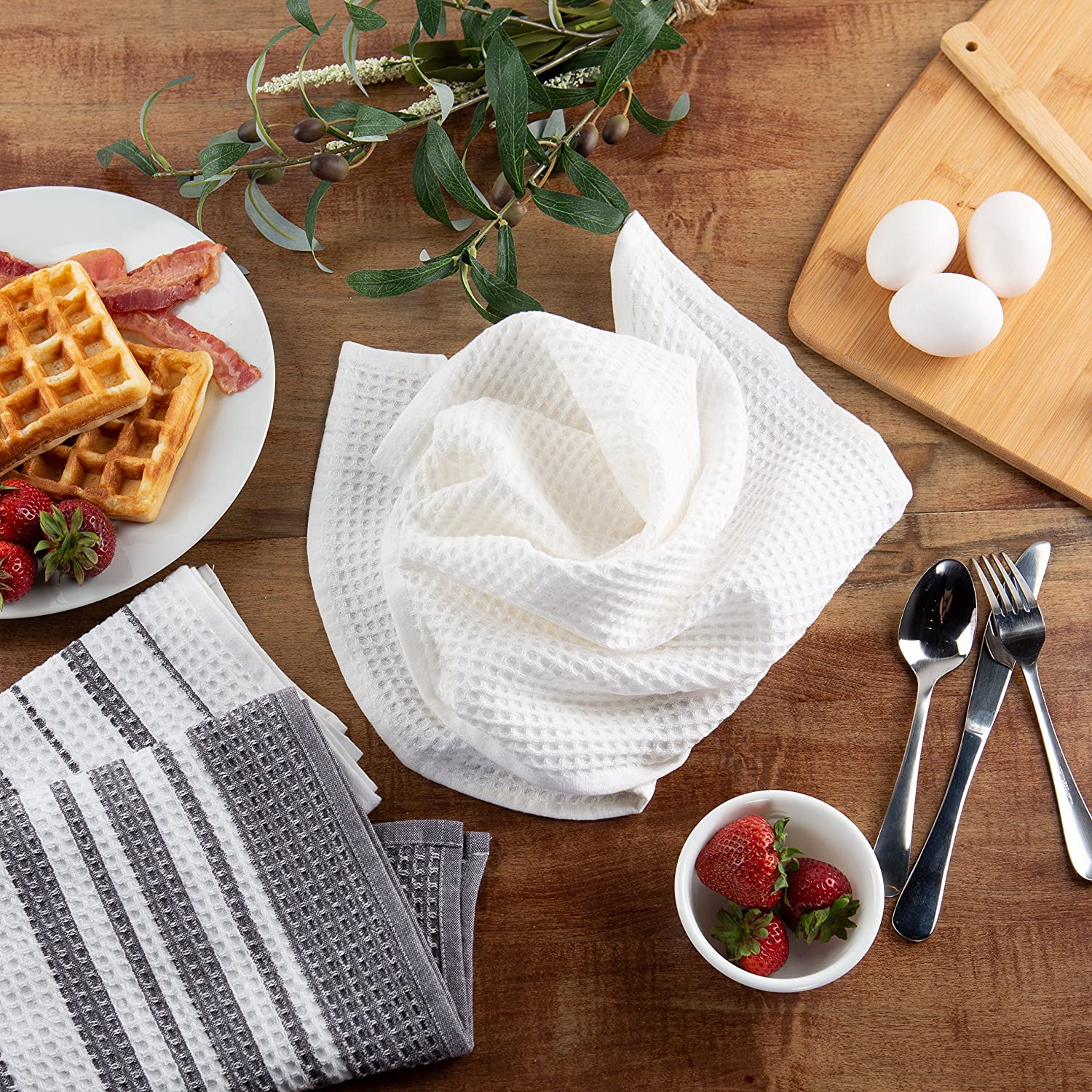 Waffle Weave Tea Towels – Karma