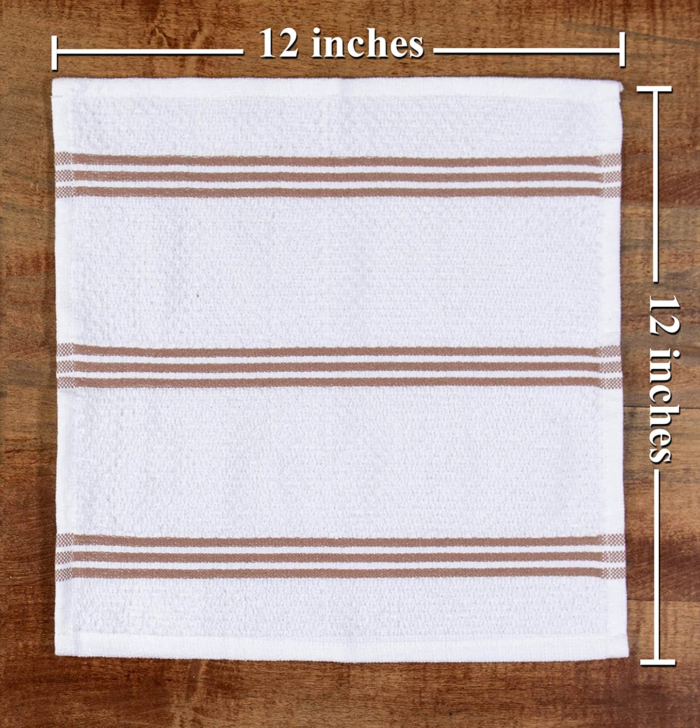 Olanly 4/6pcs Cotton Towel For Kitchen Waffle Weave Stripe Kitchen