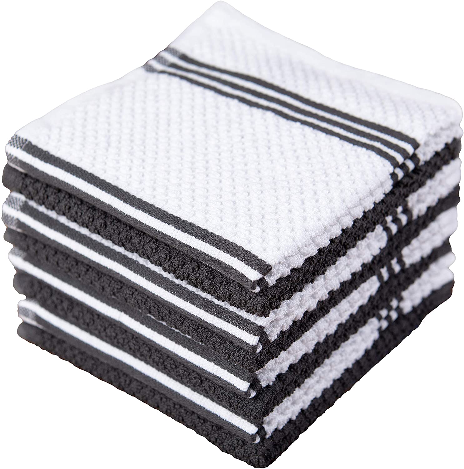 Sticky Toffee Kitchen Towels Dishcloths 100% Cotton, White Waffle