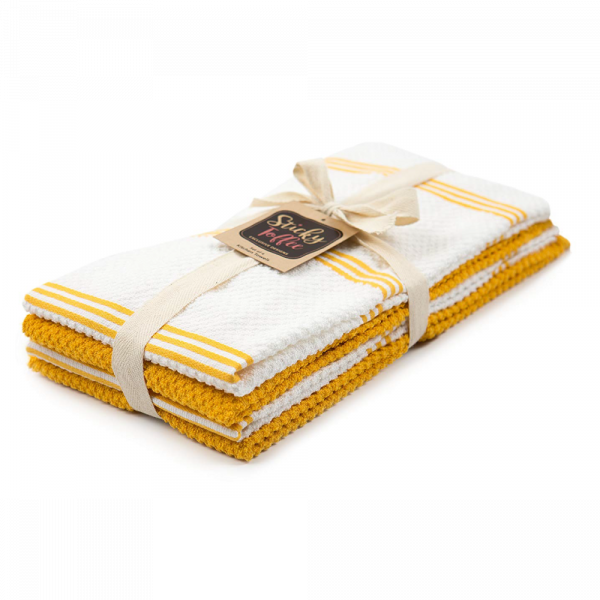 Akova Cotton Terry Cloth TWO Hand Towels White with Yellow Rubber Duckie