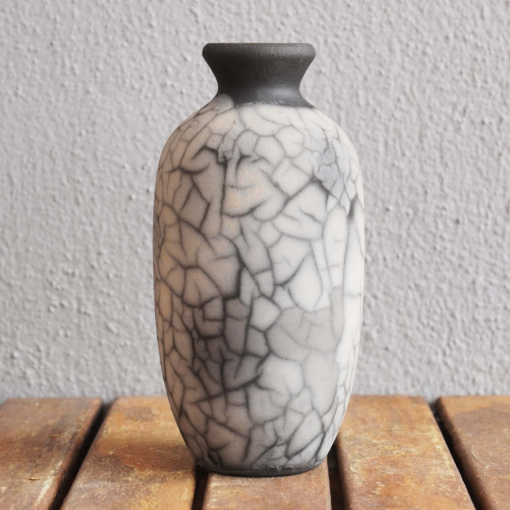RAAQUU Koban raku fired ceramic pottery vase