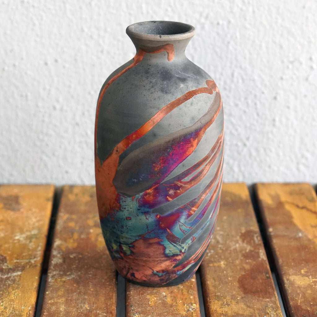 RAAQUU Koban raku fired ceramic pottery vase