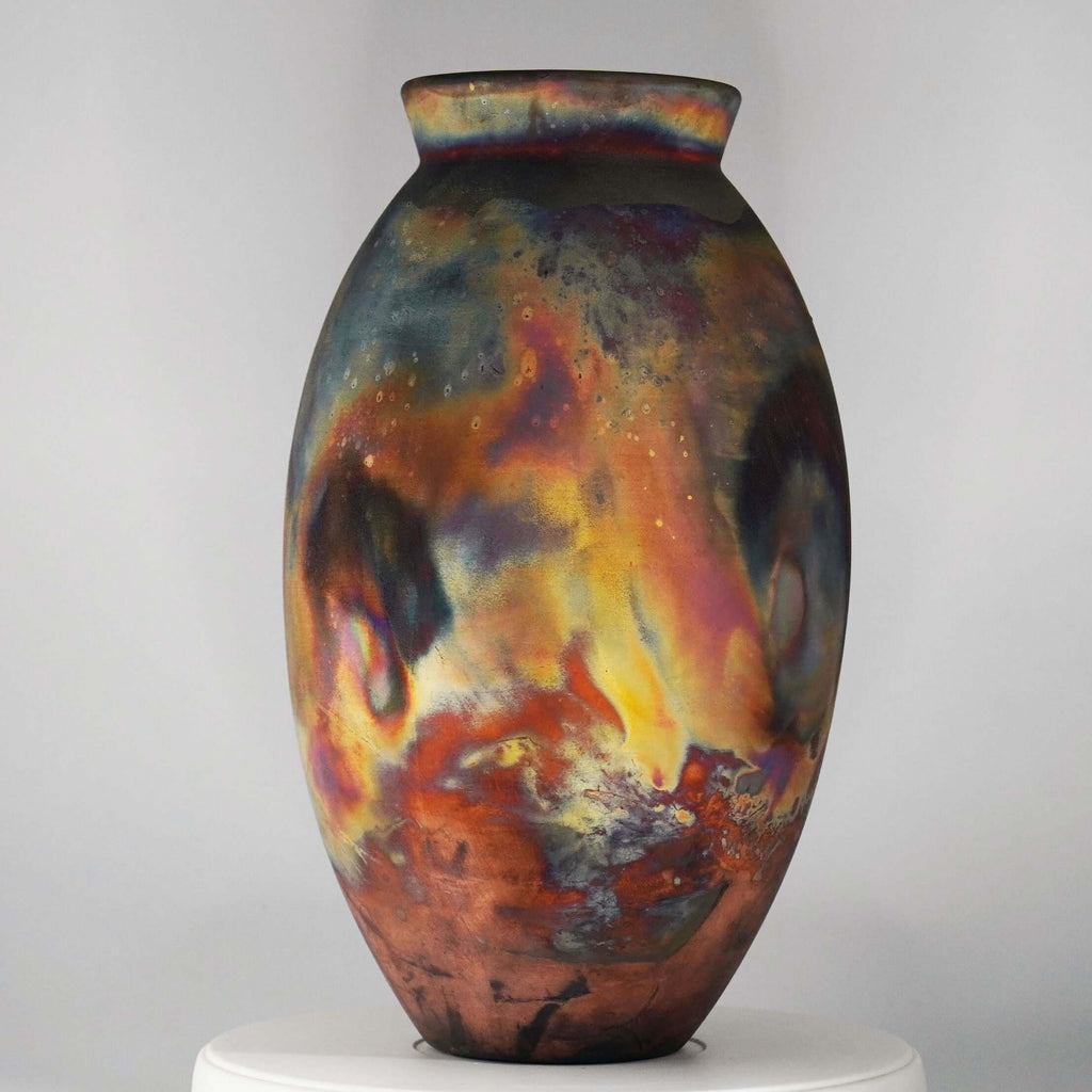 Full Copper Matte Oval Vase