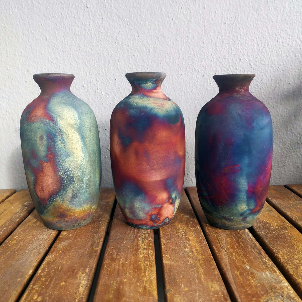 RAAQUU Koban raku fired ceramic pottery vase