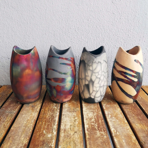 Koi ceramic pottery vases in 4 finishes