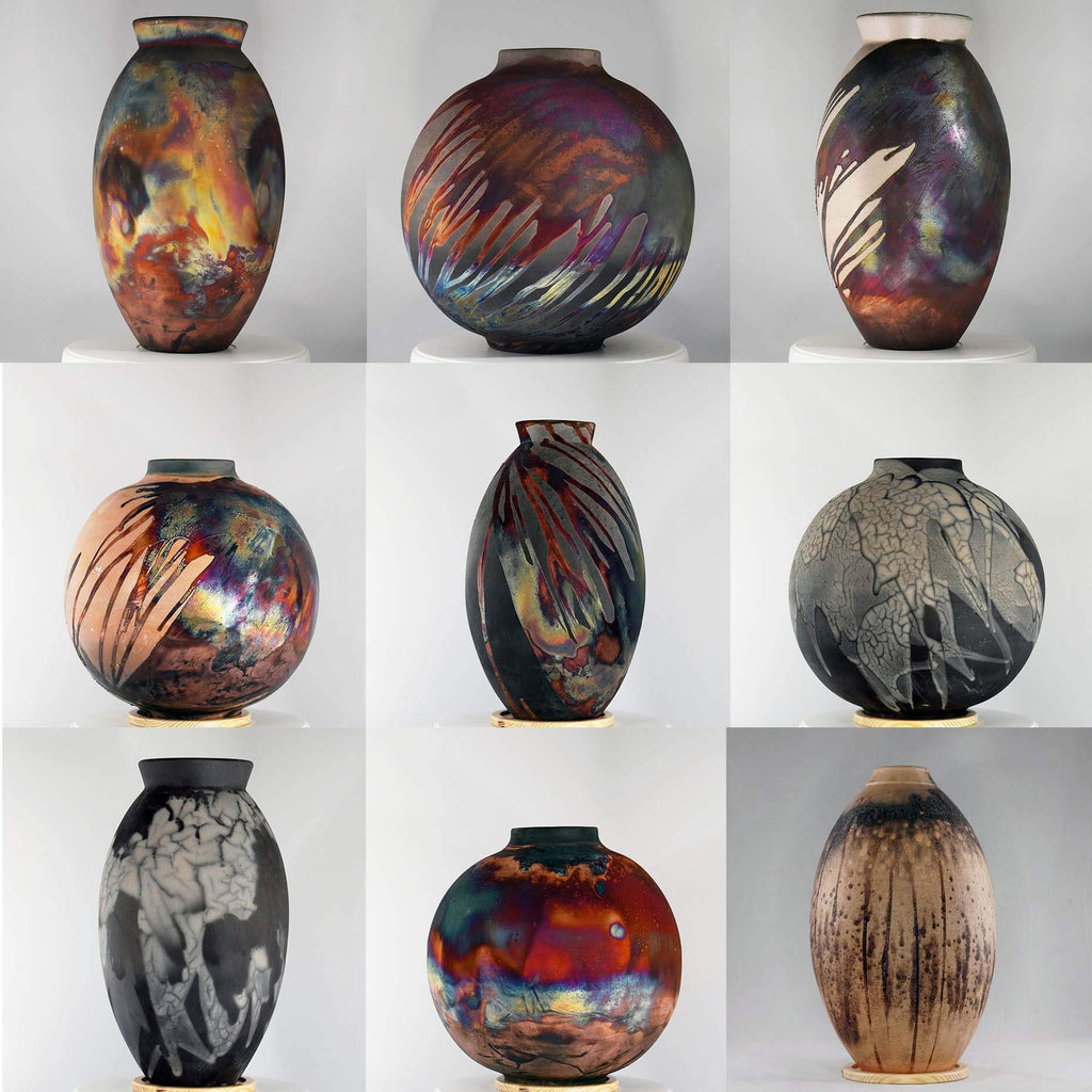Pre order raku pottery vases