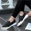 Casual Shoes Female Platform Shoes Slip On Women Flat Tenis Casual Ladies Shoes Flats Silver Sneakers Size 35-42