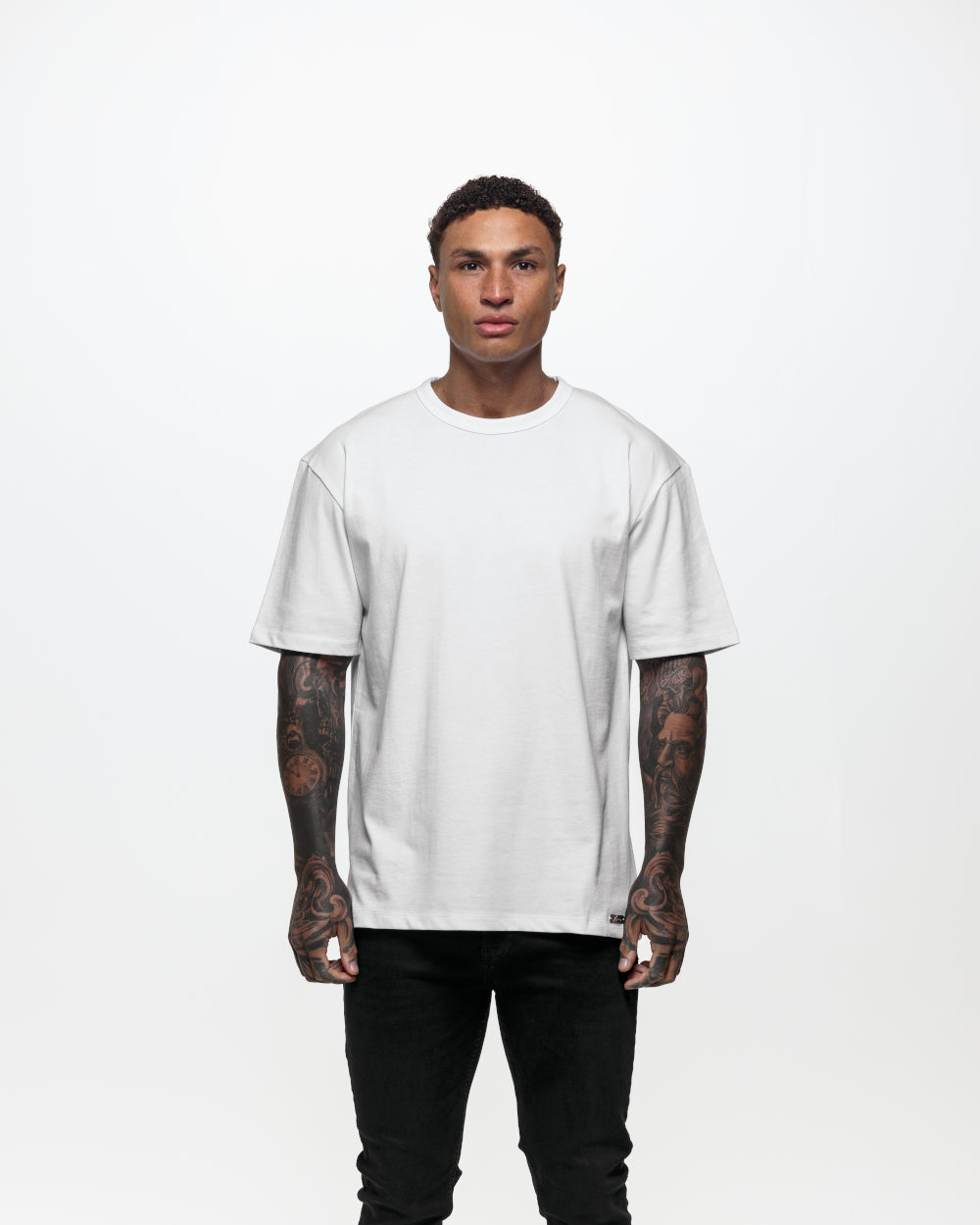 Borger offentliggøre Overdreven Blank Essential Oversized T-Shirt - White - Nimes