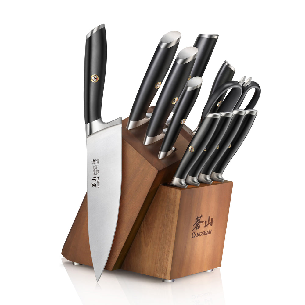 Combination 12-Piece Chef/Steak Knife Set in Block