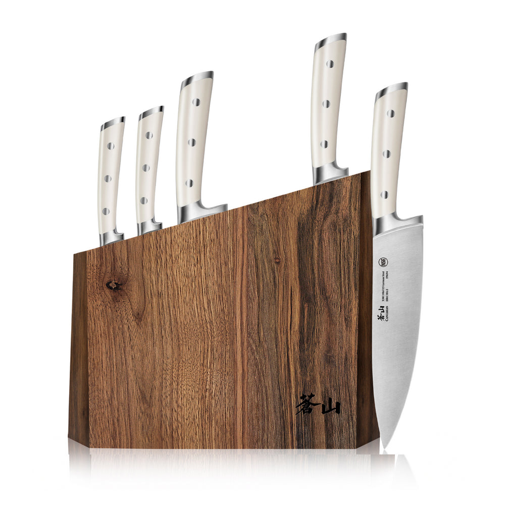 Saveur SELECTS 1026306 German Steel Forged 6-Piece Knife Set with Bamboo in Drawer Storage Knife Block