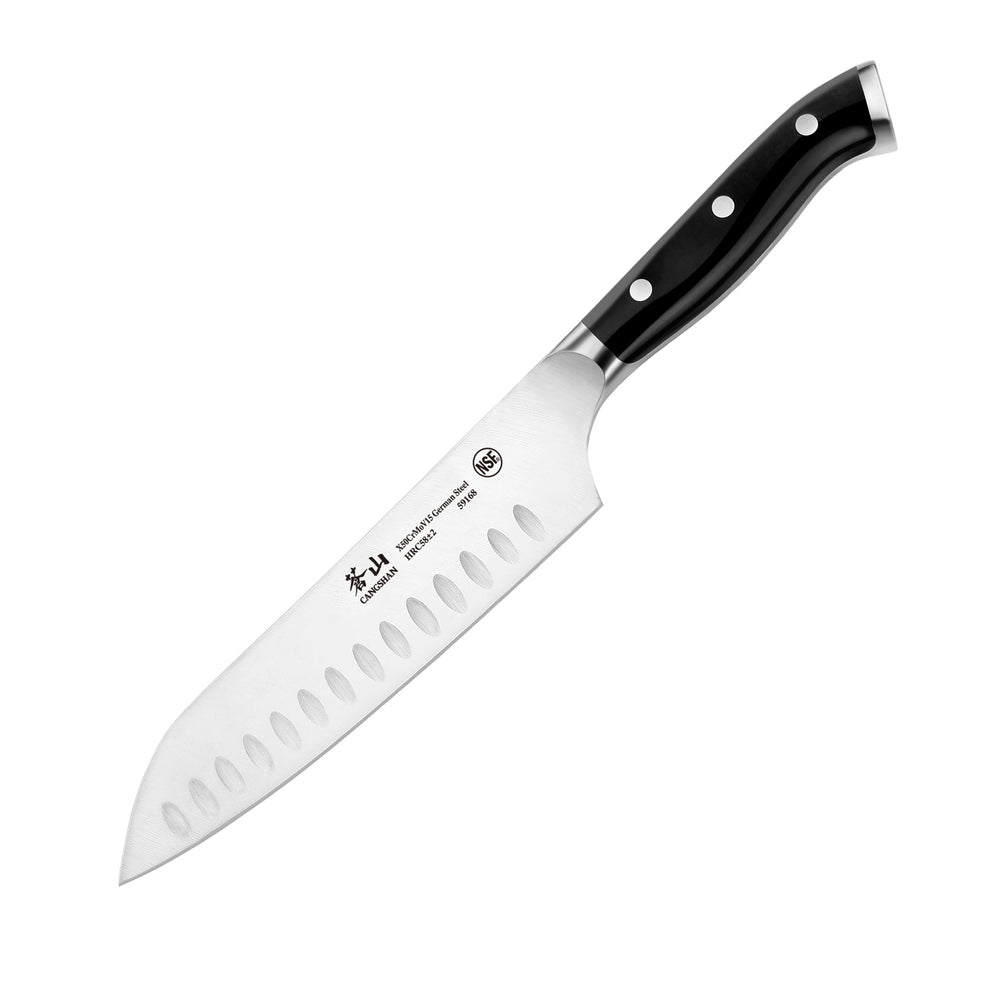 PAUDIN Santoku Knife – 7 Inch Chopping Knife, Ultra Sharp Kitchen Knife -  Forged High Carbon German Stainless Steel, Chef Knife with Ergonomic Handle