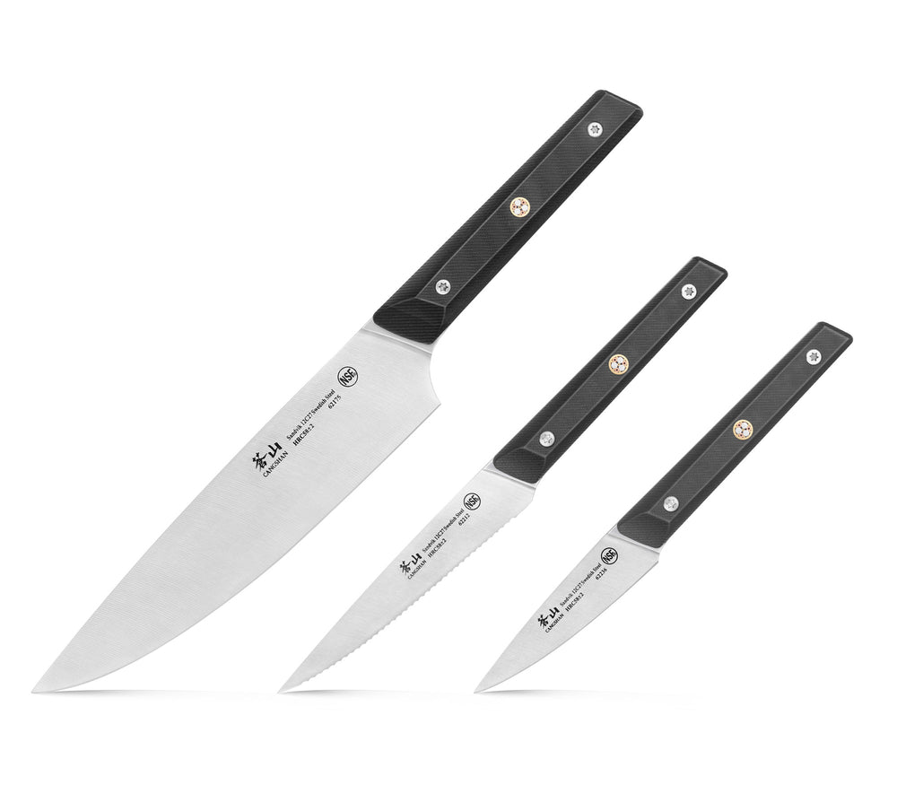 W Series 4-Piece Leather Roll Knife Set, German Steel, 59953 – Cangshan  Cutlery Company