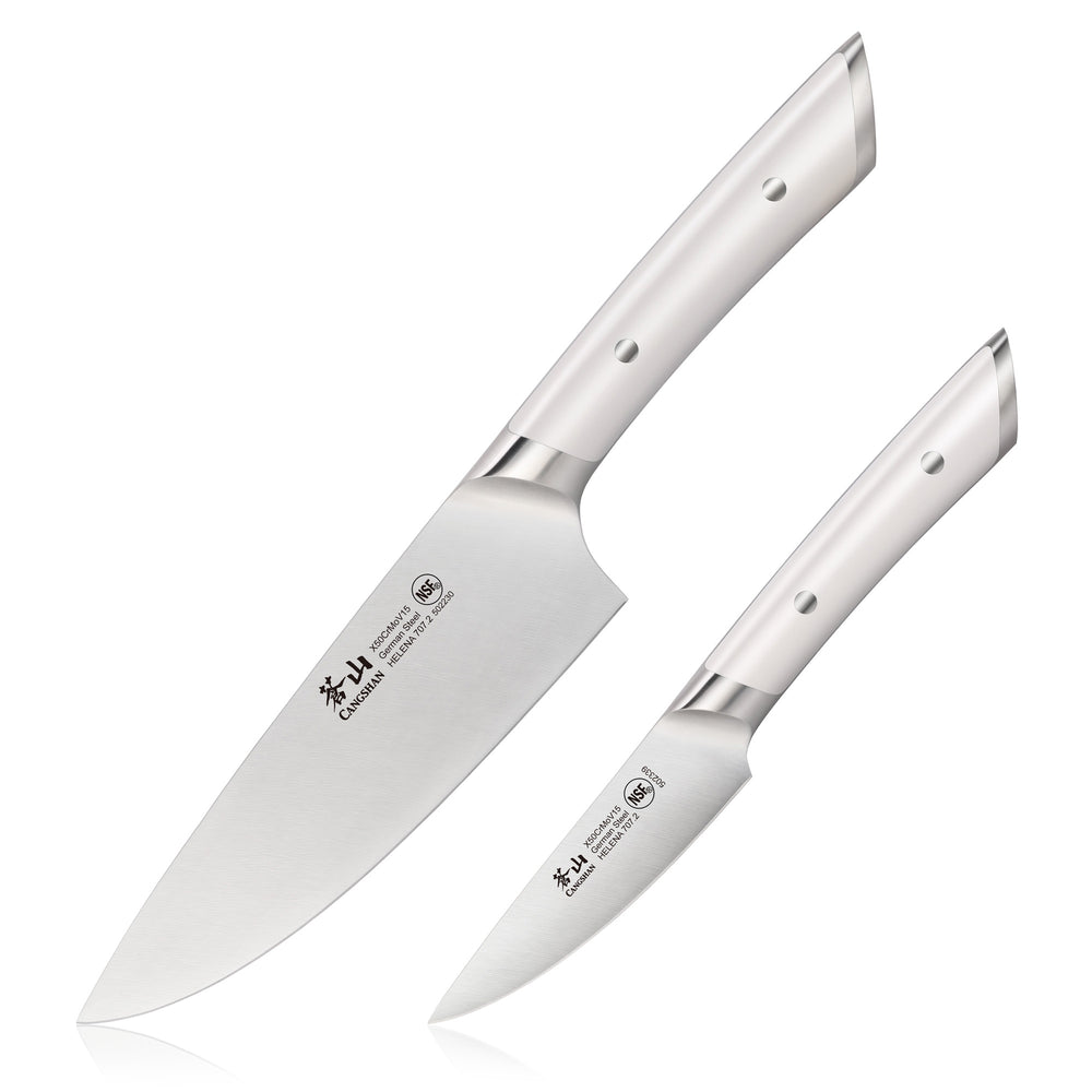 L1 Series 4-Piece Fine-Edge Steak Knife Set, White, Forged German Stee –  Cangshan Cutlery Company