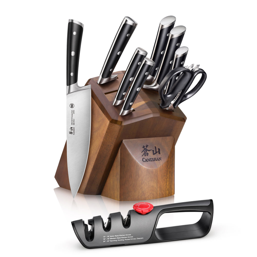 A Series 14-Piece Magnetic Knife Block Set, Forged German Steel, DENAL –  Cangshan Cutlery Company