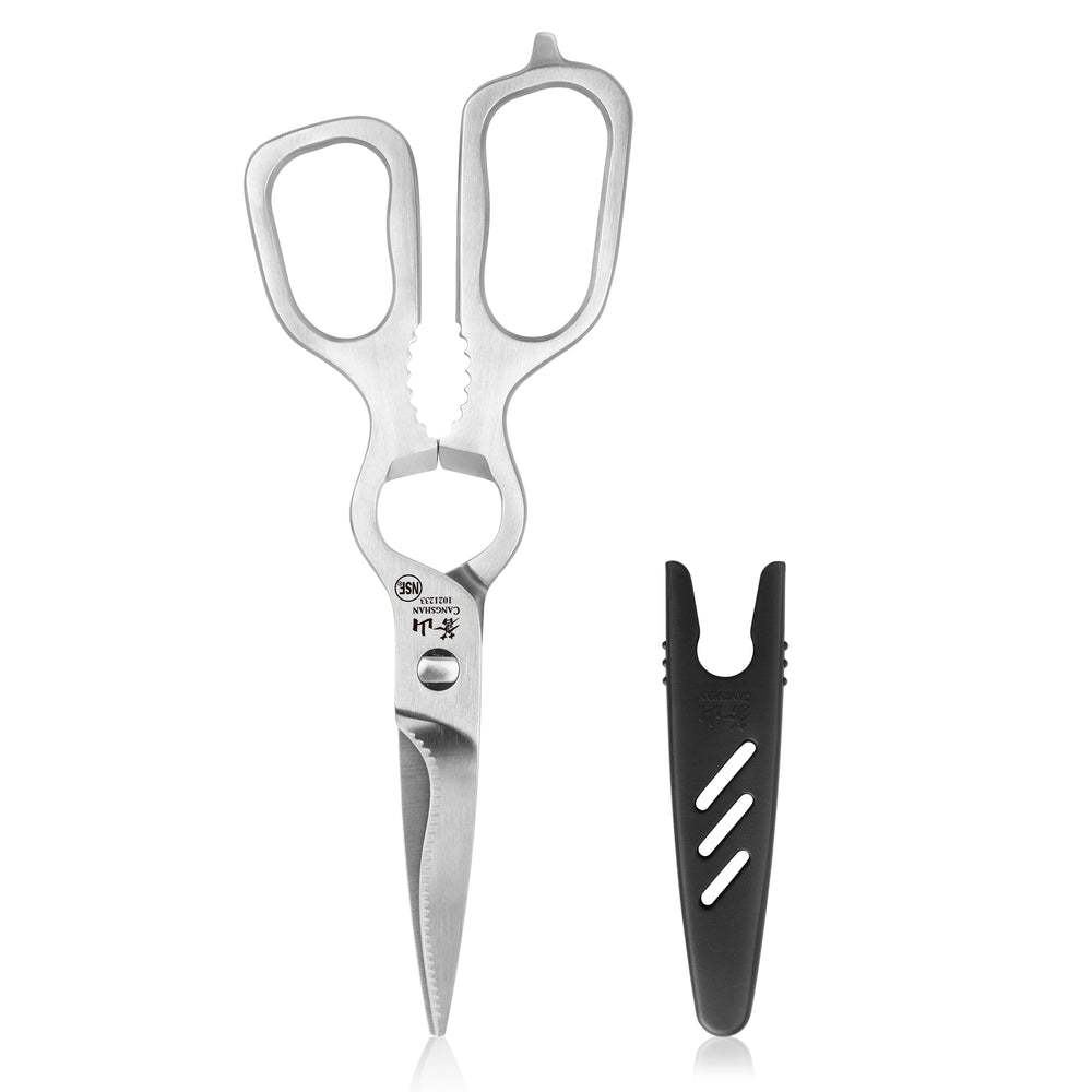 NEW - Oneida Kitchen Shears w/ Magnetic Sheath - 9in - 2 Scissors Set