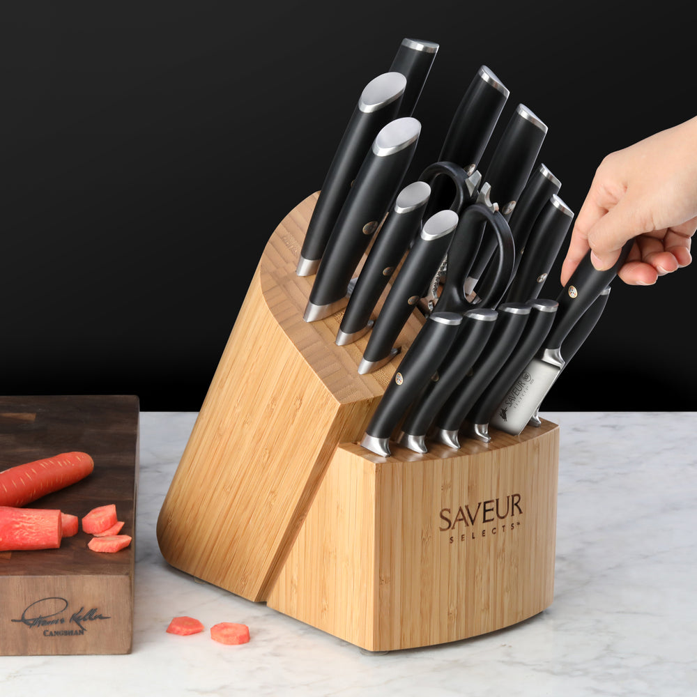 Saveur Selects 1026320 German Steel 17Piece Knife Block Set