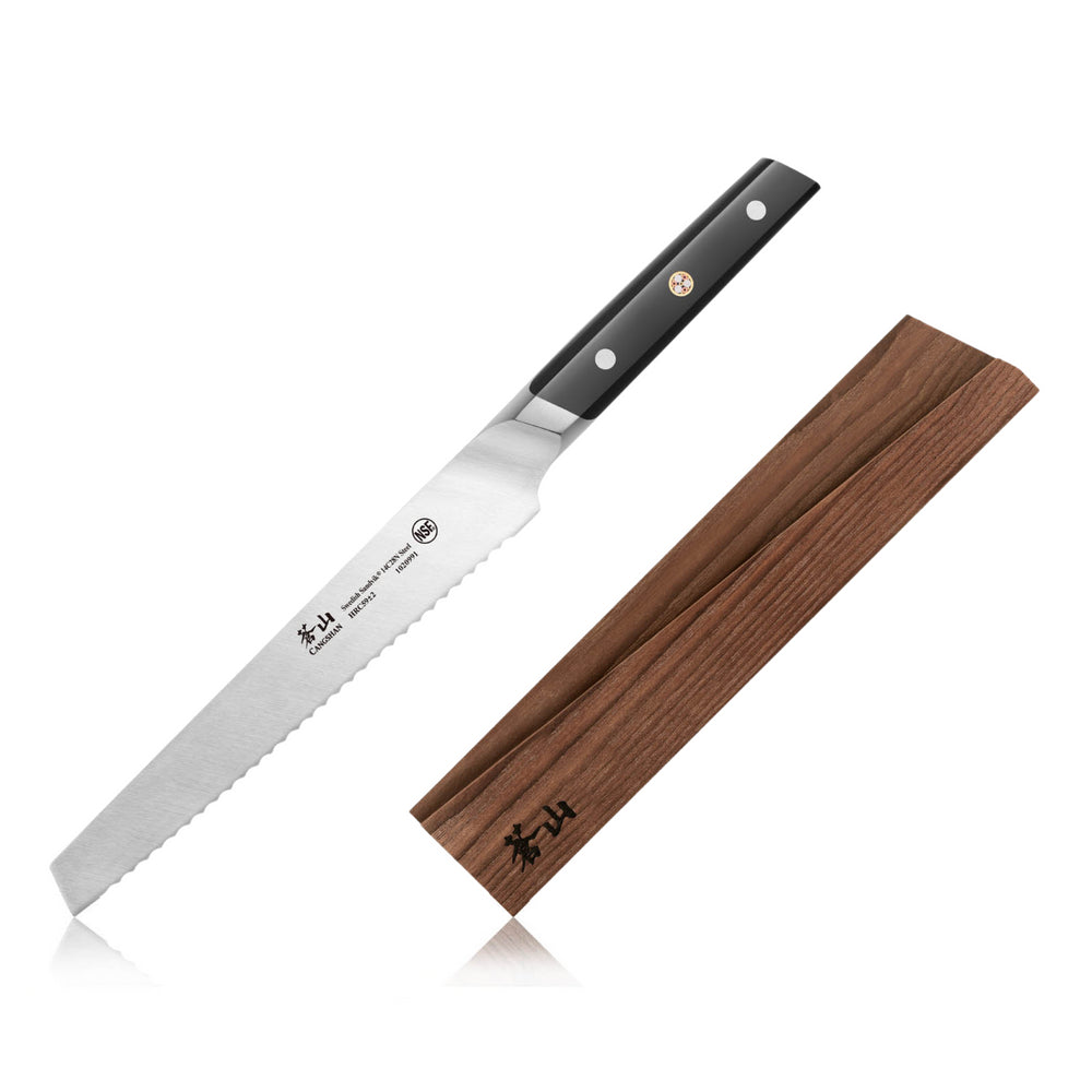 TC Series 7-Inch Santoku Knife with Ash Wood Sheath, Forged Swedish 14 –  Cangshan Cutlery Company
