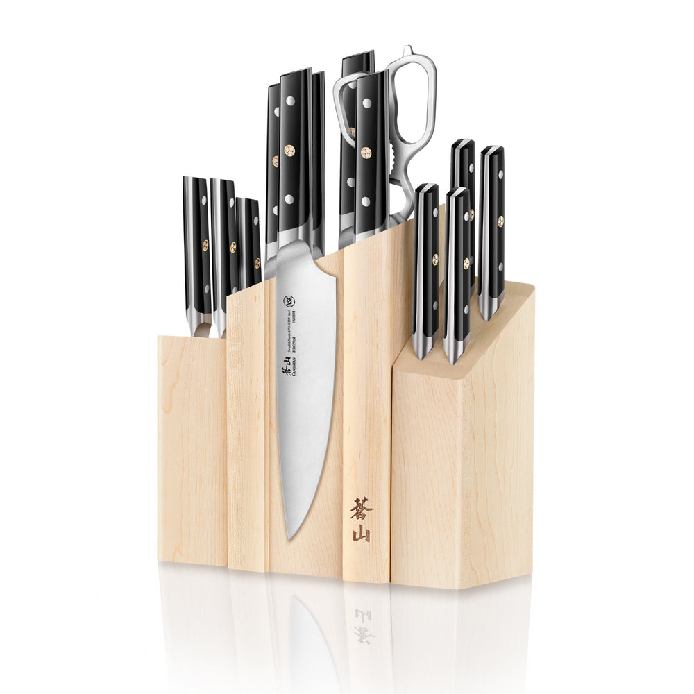 Cutluxe 8-Piece Knife Block Set – Forged of High Carbon German Steel – Full Tang Blades – Ergonomic Handle Design