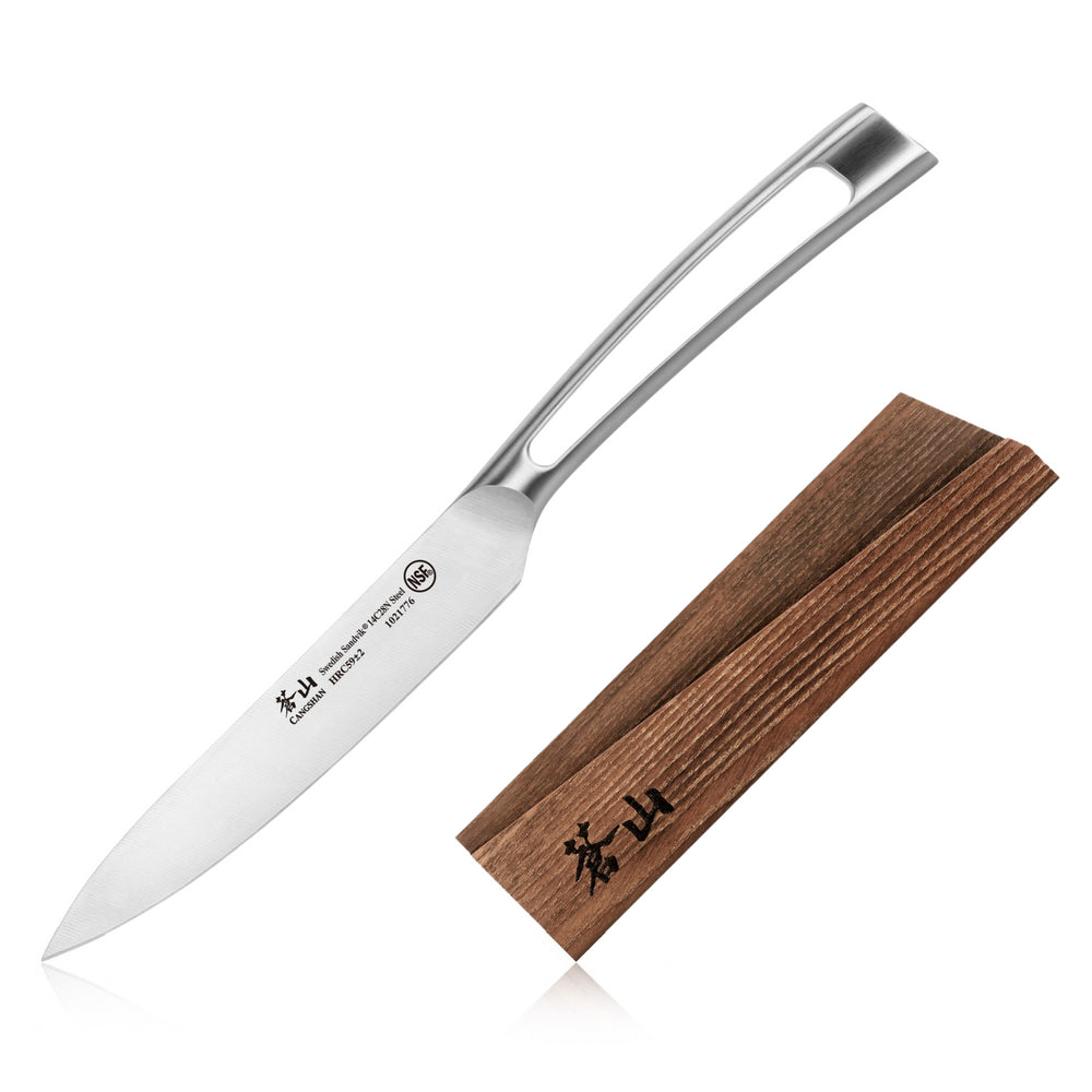 TN1 Series 2.75-Inch Peeling Knife with Ash Wood Sheath, Forged