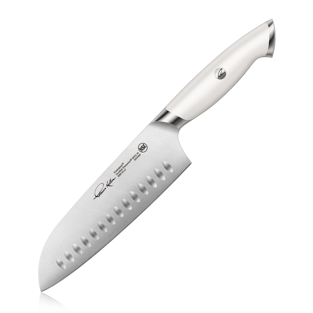 TKSC 7-Inch Santoku Knife, Forged Swedish Powder Steel, Thomas