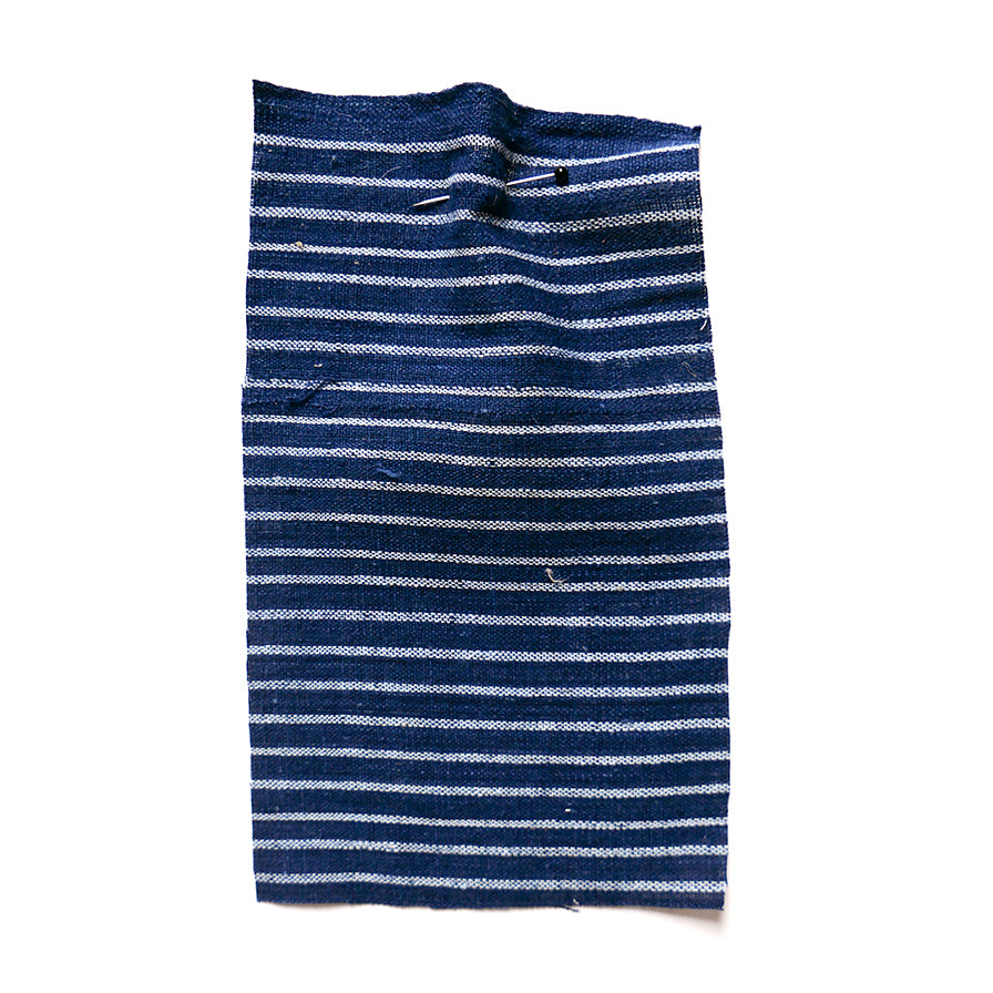 Indigo Striped Hand Woven Cotton Fabric | Cloth House • Cloth House