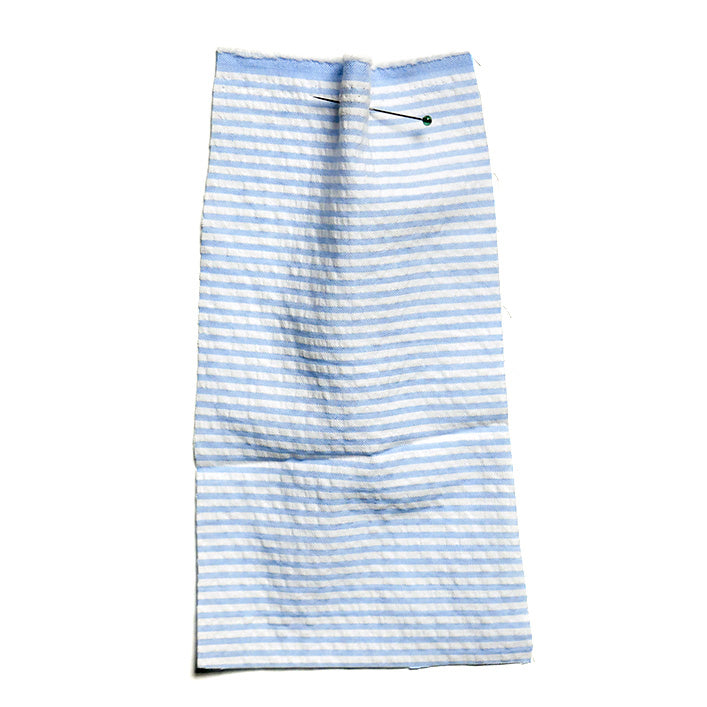 Blue & White Stripe Seersucker Cotton Fabric | Cloth House • Cloth House