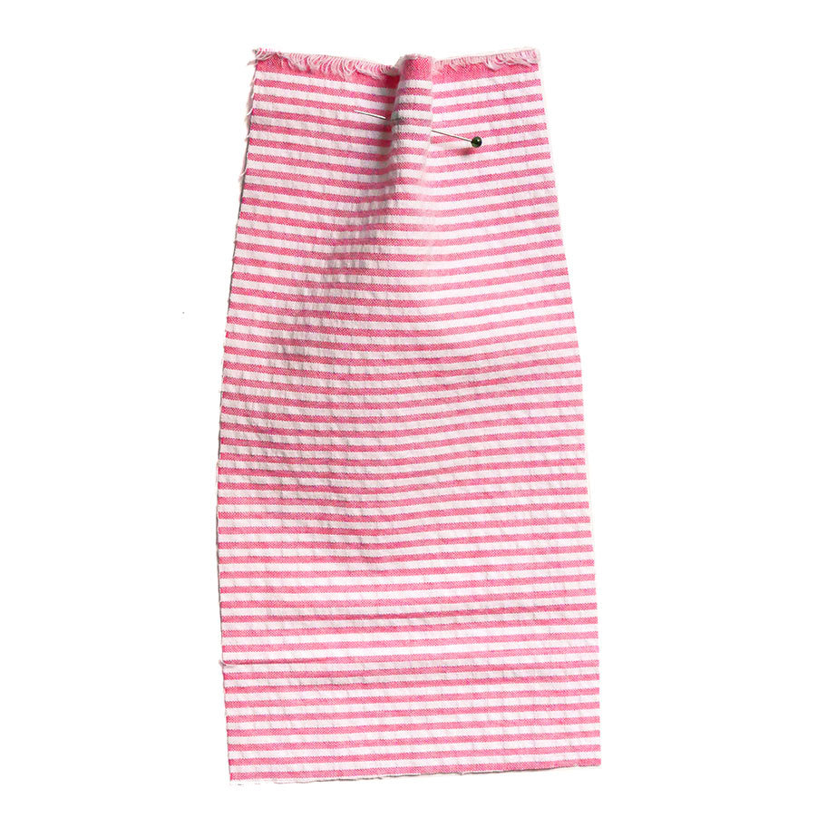 Pink Seersucker Fabric: Striped