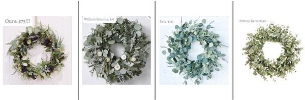 Luxury home decor wreath accessory of DIY wreath